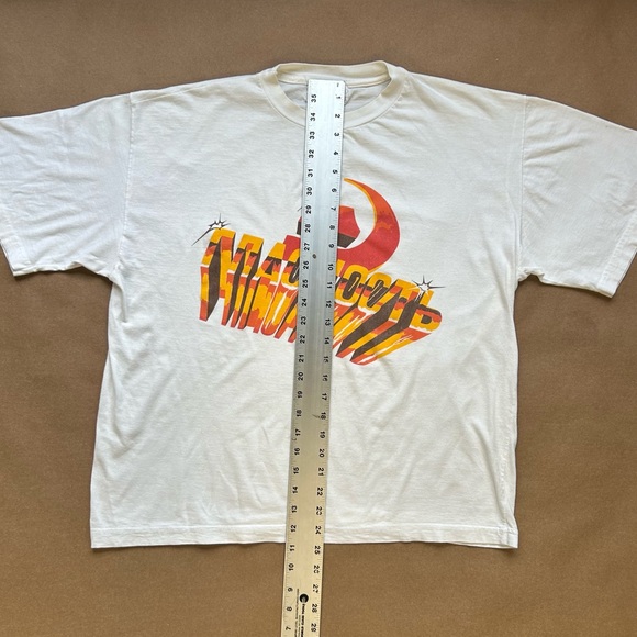 Vintage 80s Russian Cyrillic printed T-shirt, super soft boxy cropped fit - Picture 6 of 7